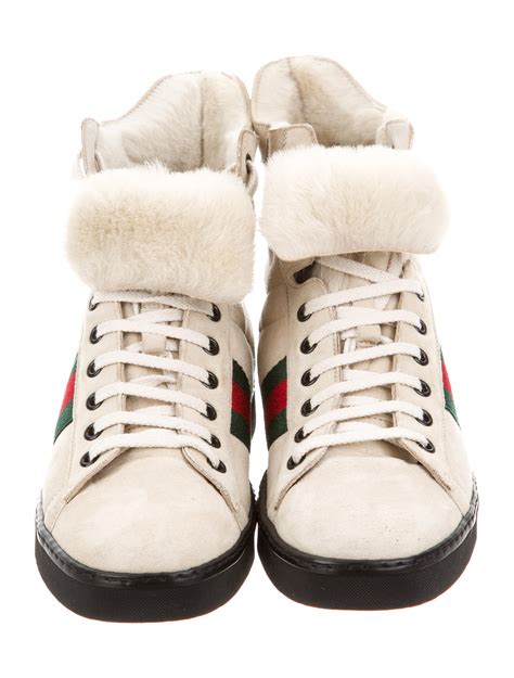 gucci padded sneakers|Gucci fur sneakers women's.